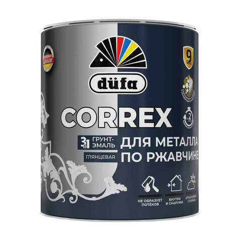 Грунт-эмаль для металла 3 в 1 Dufa Correx / Дюфа Коррекс