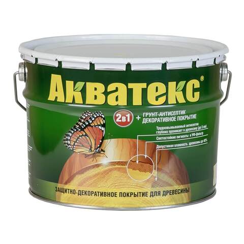 Защитно-декоративное покрытие для древесины Акватекс 2 в 1