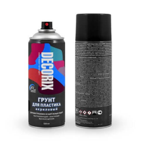 Грунт акриловый аэрозольный для пластика Decorix / Декорикс