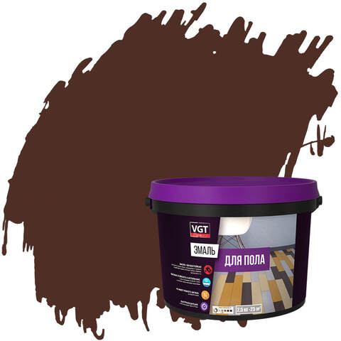 Эмаль акриловая для пола ВД-АК-1179 VGT Профи / ВГТ полуматовая