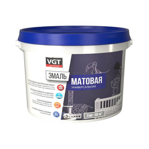 Эмаль универсальная цветная матовая ВД-АК-1179 VGT / ВГТ