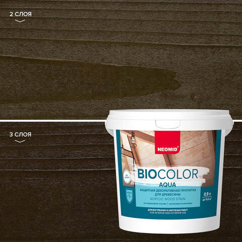 Пропитка защитная для древесины Neomid Bio Color Aqua / Неомид Био Колор Аква