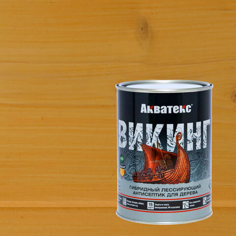 Антисептик лессирующий гибридный для дерева Акватекс Викинг