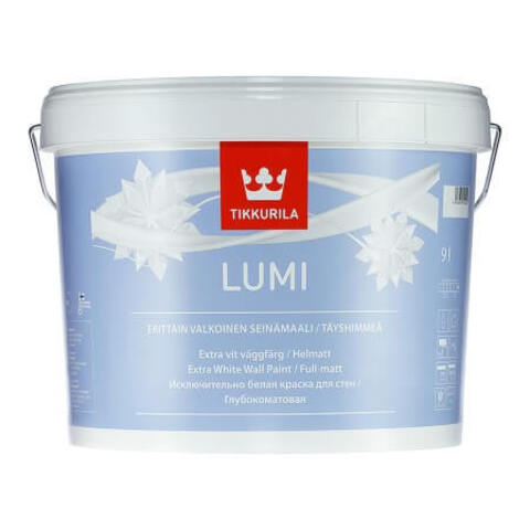 Краска для стен и потолков Tikkurila Lumi / Тиккурила Луми глубокоматовая