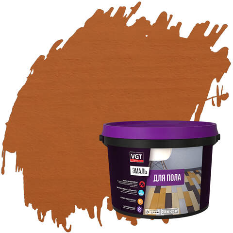 Эмаль акриловая для пола ВД-АК-1179 VGT Профи / ВГТ полуматовая