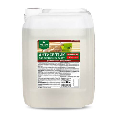 Антисептик для внутренних работ Prosept Eco Interior / Просепт Эко Интериор