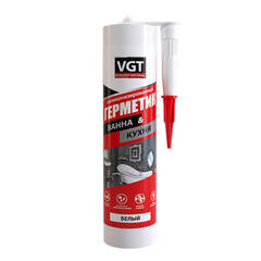 Герметик силиконизированный для ванной и кухни VGT / ВГТ