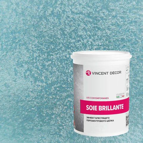 Декоративная штукатурка с эффектом блестящего шелка Vincent Decor Soie Brillante / Винсент Декор