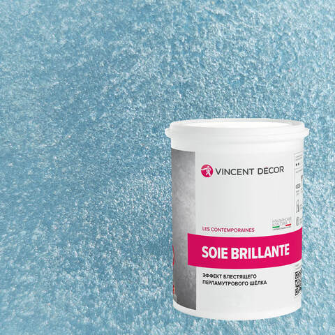 Декоративная штукатурка с эффектом блестящего шелка Vincent Decor Soie Brillante / Винсент Декор