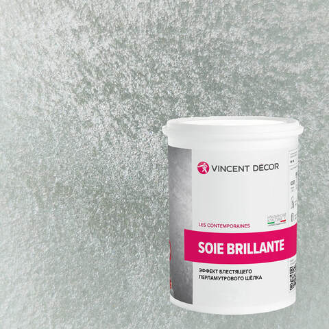 Декоративная штукатурка с эффектом блестящего шелка Vincent Decor Soie Brillante / Винсент Декор