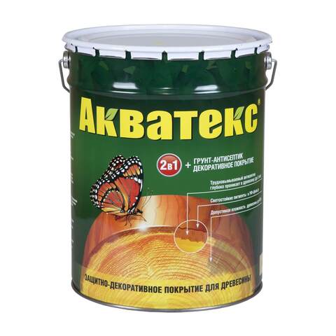 Защитно-декоративное покрытие для древесины Акватекс 2 в 1