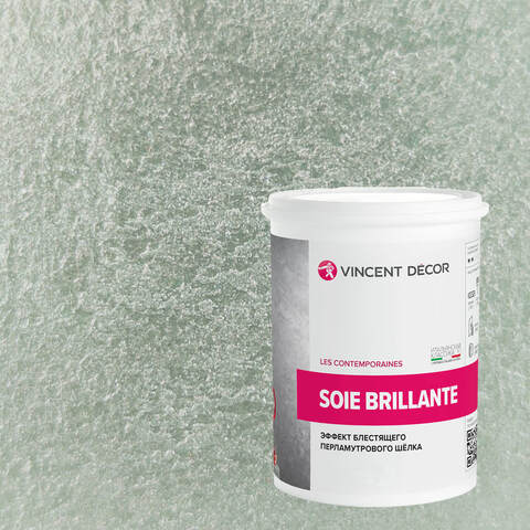 Декоративная штукатурка с эффектом блестящего шелка Vincent Decor Soie Brillante / Винсент Декор