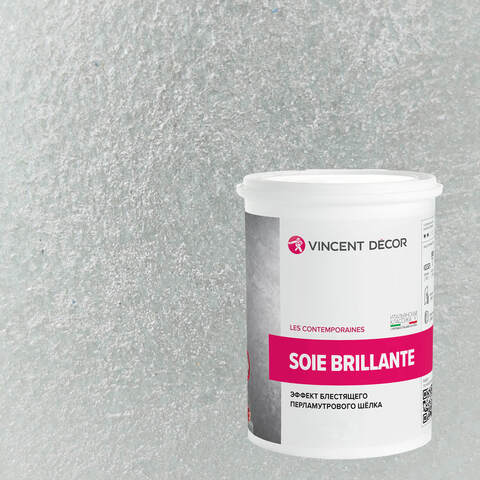 Декоративная штукатурка с эффектом блестящего шелка Vincent Decor Soie Brillante / Винсент Декор