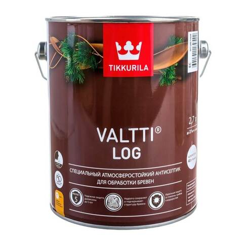 Антисептик для бревен Tikkurila Valtti Log / Тиккурила Валтти Лог