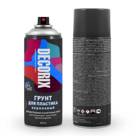 Грунт акриловый аэрозольный для пластика Decorix / Декорикс