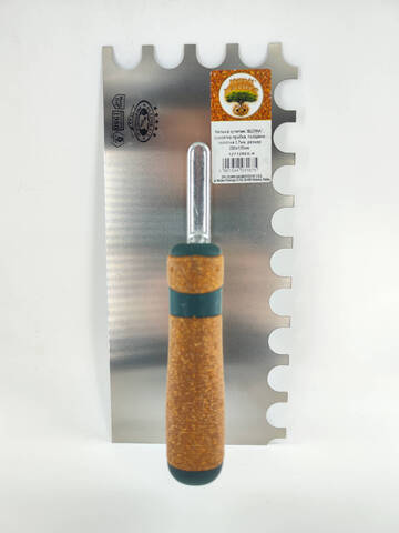 Кельма плиточника, зуб волна с ручкой пробка Olejnik Natural Cork / Олейник