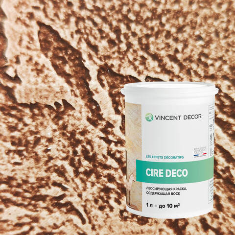 Краска декоративная лессирующая с воском Vincent Decor Cire Deco / Винсент Декор Сир Деко