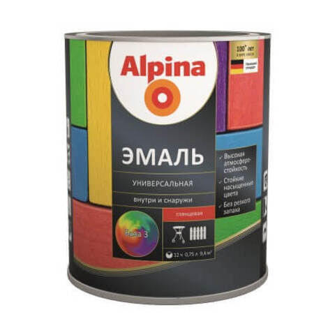Эмаль универсальная Alpina / Альпина глянцевая