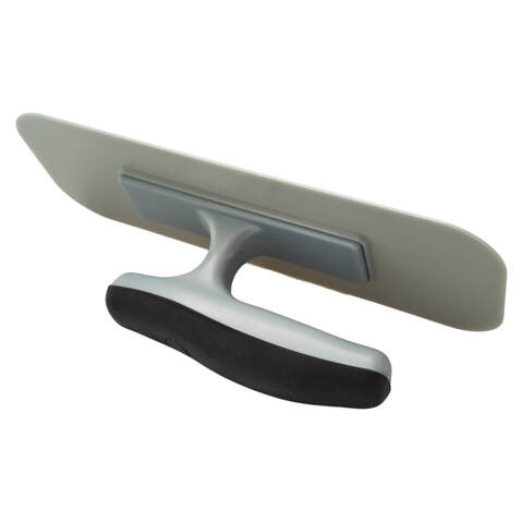 Кельма венецианская пластиковая овальная мягкая серая со сточенными краями STMDecor D1147R / СТМДеко