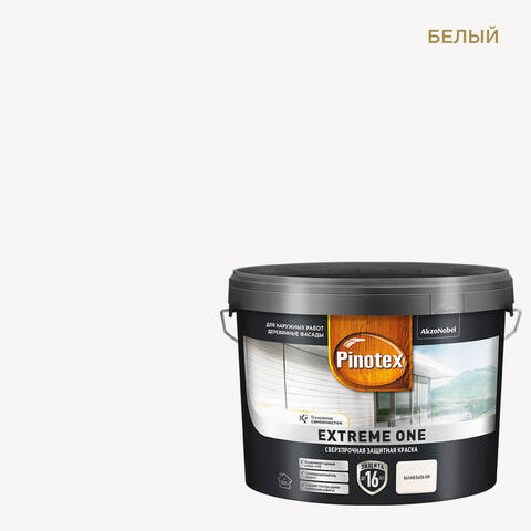 Краска сверхпрочная для деревянных фасадов Pinotex Extreme One / Пинотекс Экстрим Уан