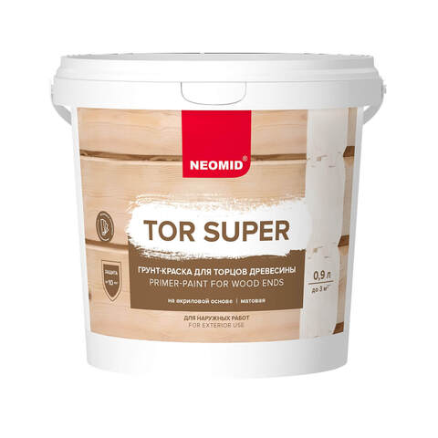 Грунт-краска для торцов древесины Neomid Tor Super / Неомид Тор Супер