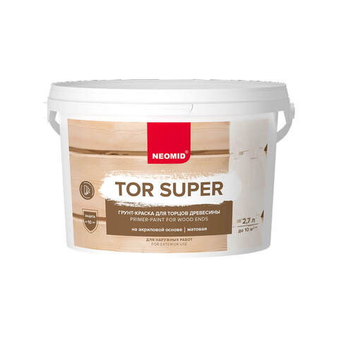 Грунт-краска для торцов древесины Neomid Tor Super / Неомид Тор Супер