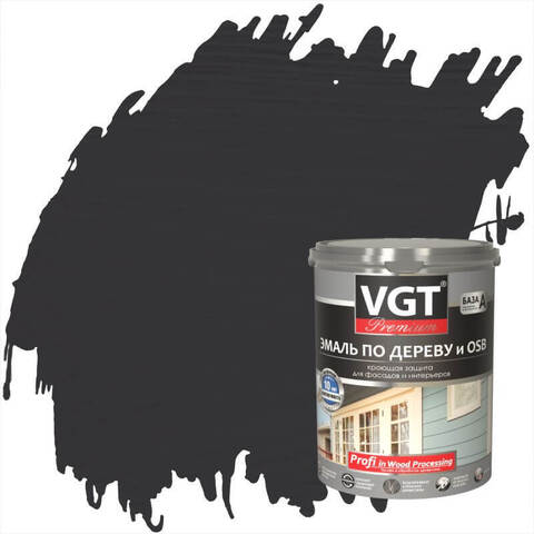 Эмаль по дереву и OSB для фасадов и интерьеров VGT Premium / ВГТ Премиум ОСБ