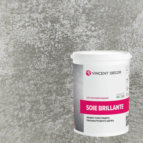 Декоративная штукатурка с эффектом блестящего шелка Vincent Decor Soie Brillante / Винсент Декор
