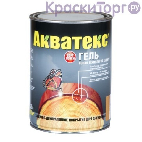 Защитно-декоративное тиксотропное покрытие для древесины Акватекс Гель