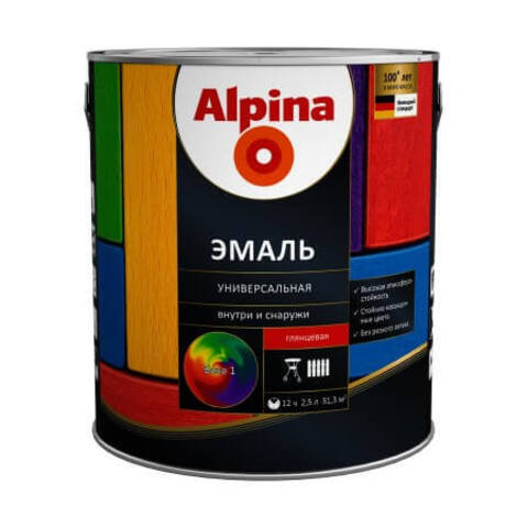 Эмаль универсальная Alpina / Альпина глянцевая