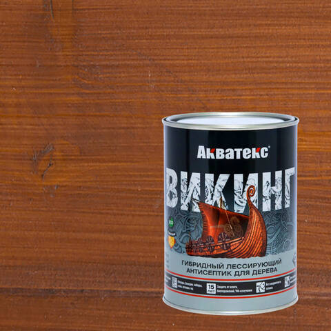 Антисептик лессирующий гибридный для дерева Акватекс Викинг