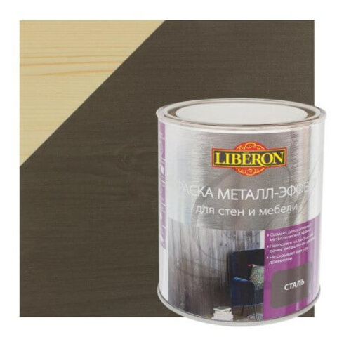 Краска для деревянных стен и мебели Liberon Металл-Эффект / Либерон