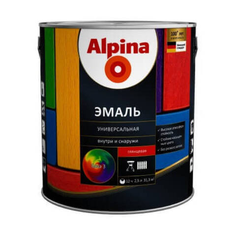Эмаль универсальная Alpina / Альпина глянцевая