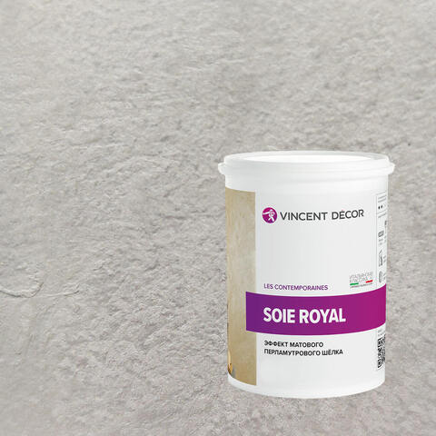 Декоративная штукатурка с эффектом матового шелка Vincent Decor Soie Royal / Винсент Декор Роял