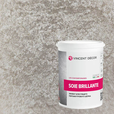 Декоративная штукатурка с эффектом блестящего шелка Vincent Decor Soie Brillante / Винсент Декор
