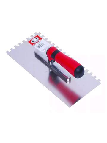 Кельма плиточника, квадратный зуб с ручкой 2К Olejnik Rubber / Олейник