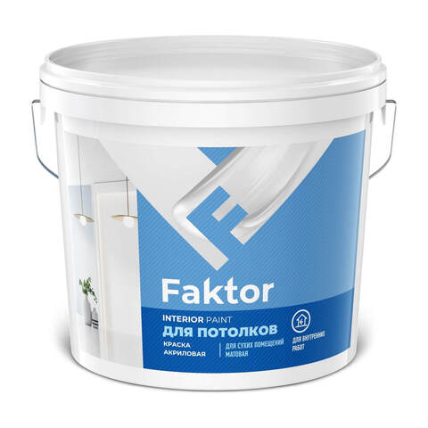 Краска акриловая для потолков Faktor / Фактор