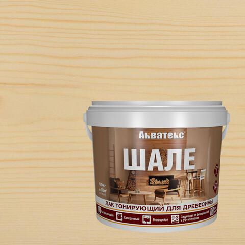 Лак тонирующий для древесины Акватекс Шале