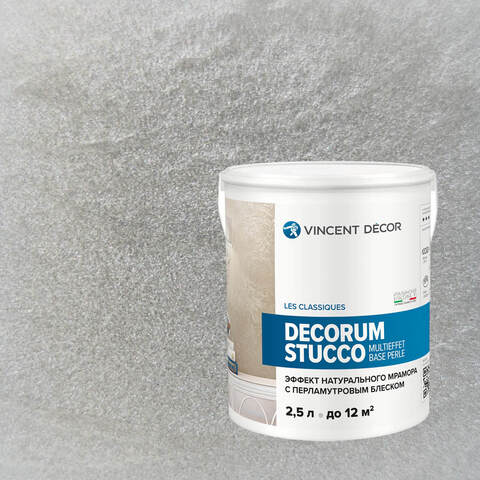 Декоративная штукатурка Vincent Decor Decorum Stucco Multieffet base Perle / Винсент Декор