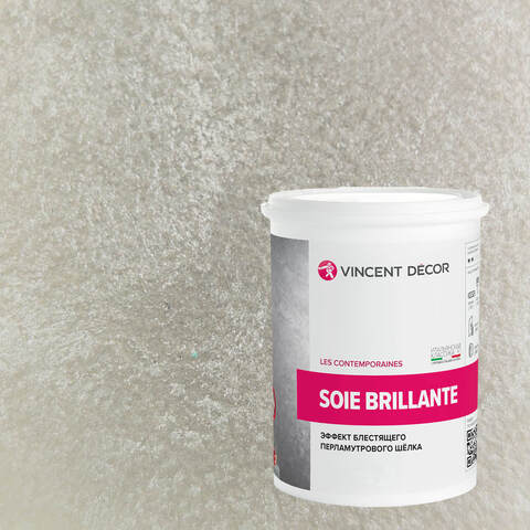 Декоративная штукатурка с эффектом блестящего шелка Vincent Decor Soie Brillante / Винсент Декор