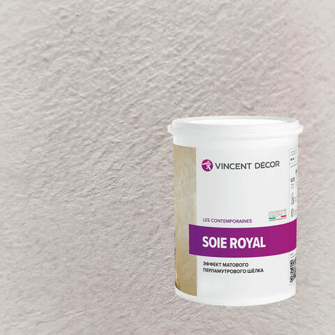 Декоративная штукатурка с эффектом матового шелка Vincent Decor Soie Royal / Винсент Декор Роял