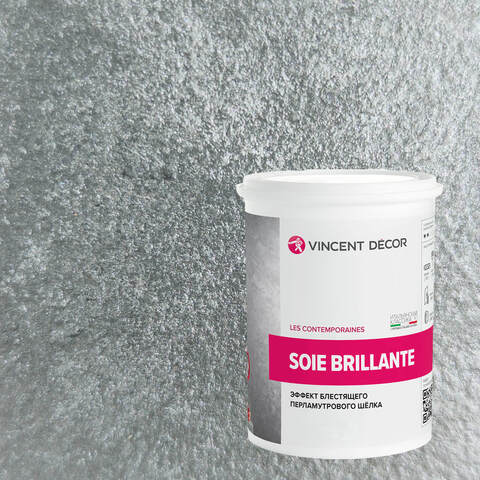 Декоративная штукатурка с эффектом блестящего шелка Vincent Decor Soie Brillante / Винсент Декор