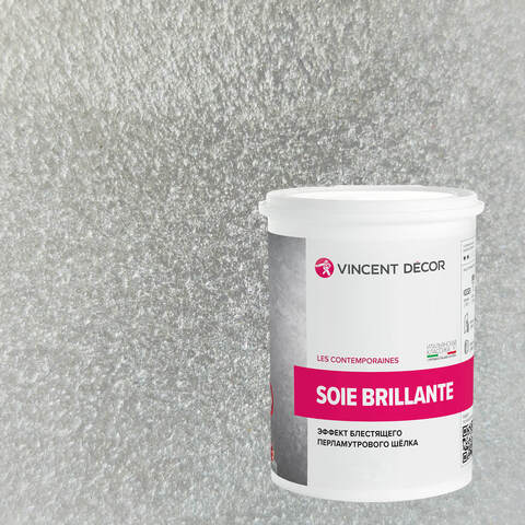 Декоративная штукатурка с эффектом блестящего шелка Vincent Decor Soie Brillante / Винсент Декор