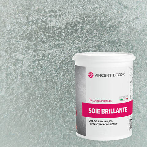 Декоративная штукатурка с эффектом блестящего шелка Vincent Decor Soie Brillante / Винсент Декор
