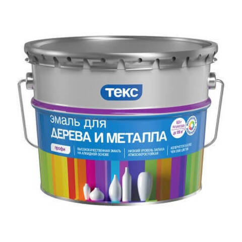Эмаль для дерева и металла Текс Профи полуматовая