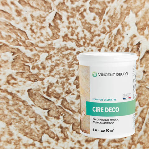 Краска декоративная лессирующая с воском Vincent Decor Cire Deco / Винсент Декор Сир Деко
