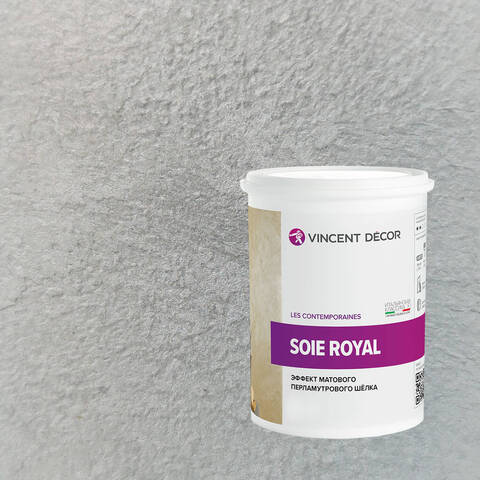Декоративная штукатурка с эффектом матового шелка Vincent Decor Soie Royal / Винсент Декор Роял