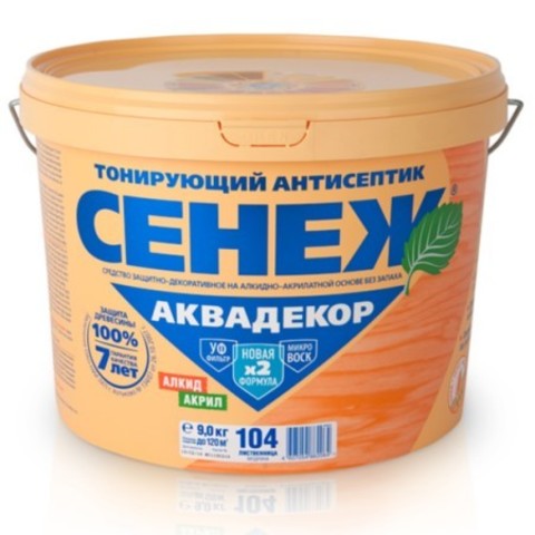 Антисептик тонирующий для древесины Сенеж Аквадекор