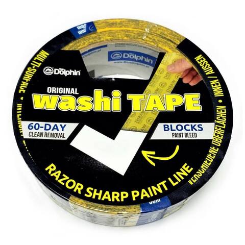 Лента малярная из рисовой бумаги Blue Dolphin Washi Tape / Блю Долфин