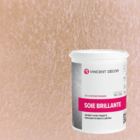 Декоративная штукатурка с эффектом блестящего шелка Vincent Decor Soie Brillante / Винсент Декор